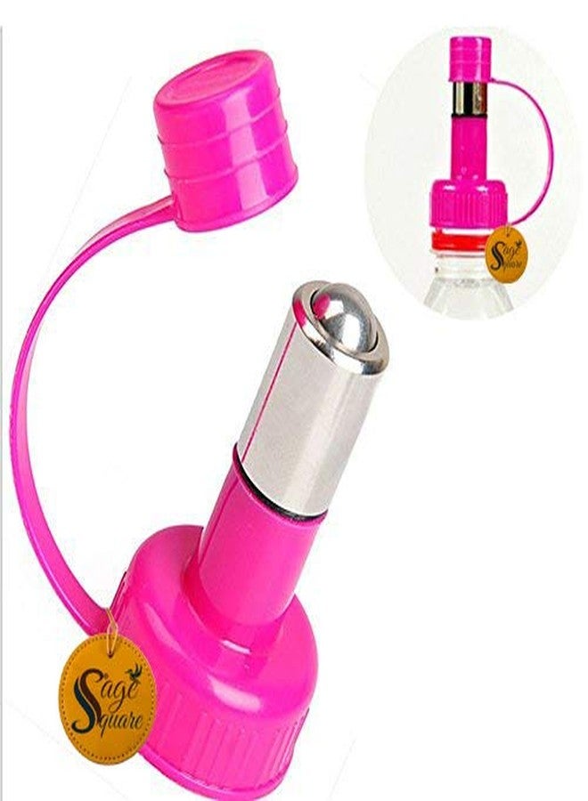 Sage Square Portable Travel Outdoor/Indoor Water Bottle Cum Water Feeder Cum Dispenser Water Bottle Cap for Dog/Cat/Puppy/Kitten/Hamster/Dwarf/Gerbil/Mice/Guinea Pig/Ferret/Rabbit (Pink) - Image 3